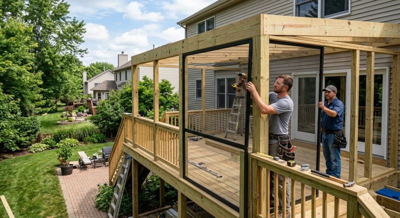 Enclosed Deck Installation in Austin, TX