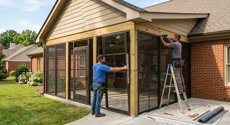 Porch Enclosure Installation in Dallas, TX